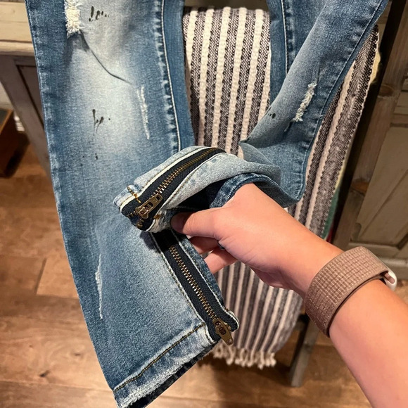 One X One Teaspoon awesome baggies distressed paint splatter pants size 27 - Picture 4 of 9